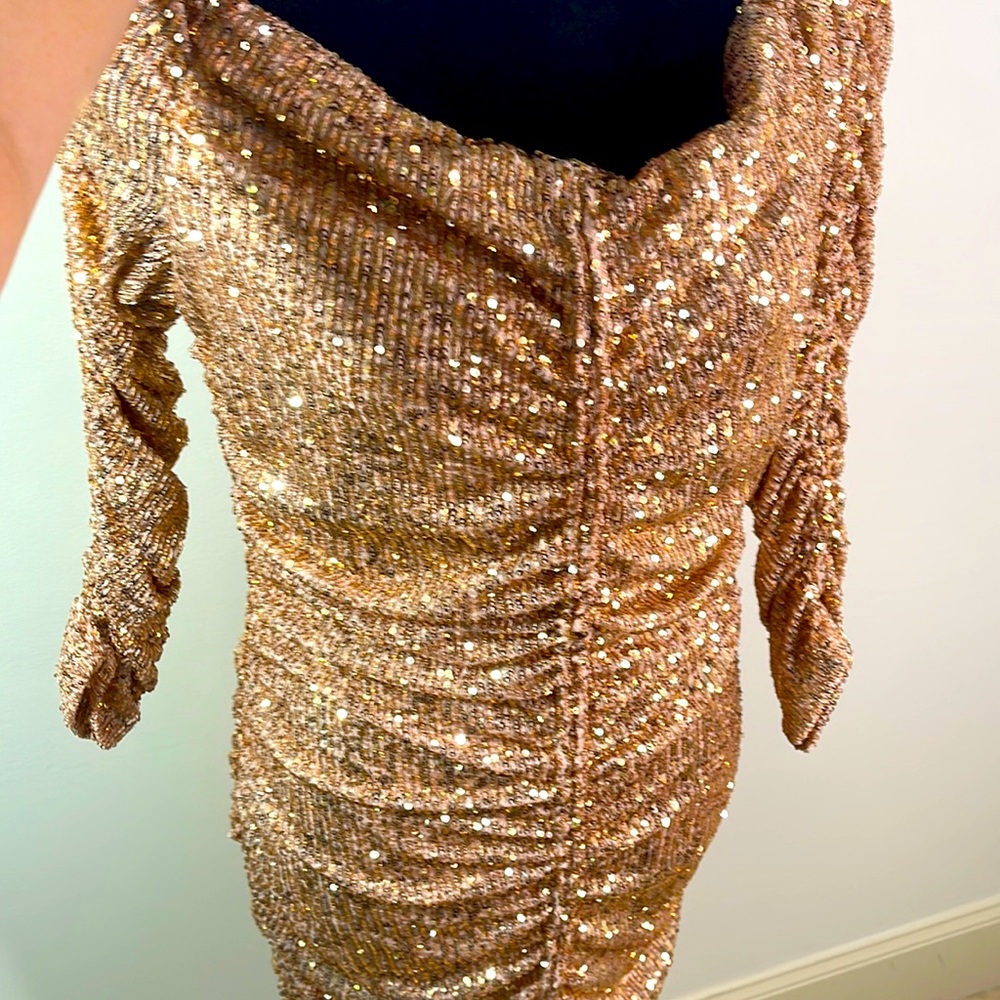 Long Sleeve Sequin Dress